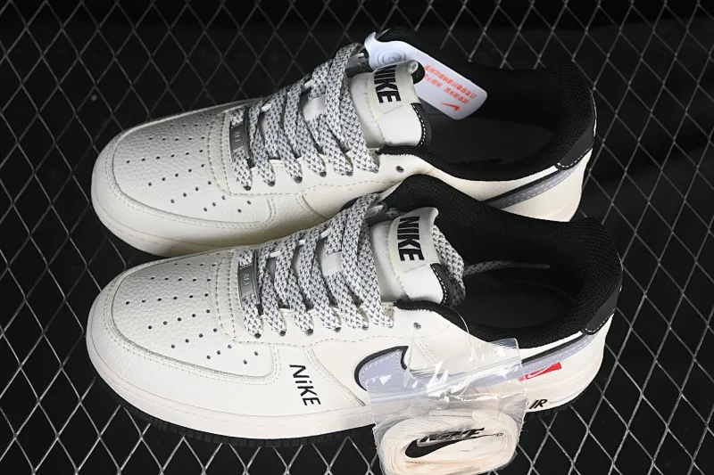 All Categories Nk Air Force 1 Air Force Series Nk Air Force 1 Low Air Force Low Nike Air Force 1'07 Low Beige Gray Black Letters Air Force One Low Casual Shoes JS8028-018